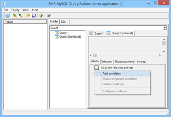 Advanced Query Builder screenshot