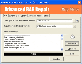 Advanced RAR Repair screenshot