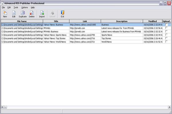 Advanced RSS Publisher Personal screenshot