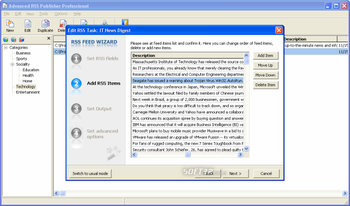 Advanced RSS Publisher Professional screenshot 4