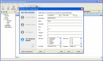 Advanced RSS Publisher Professional screenshot 6