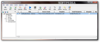 Advanced RSS2Email Enterprise screenshot