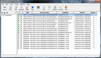 Advanced RSS2Web Professional screenshot