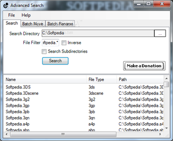 Advanced Search screenshot