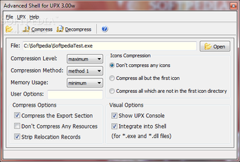 Advanced Shell for UPX screenshot