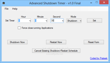Advanced Shutdown Timer screenshot