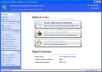 Advanced Spyware Remover Pro screenshot