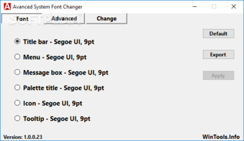 Advanced System Font Changer screenshot