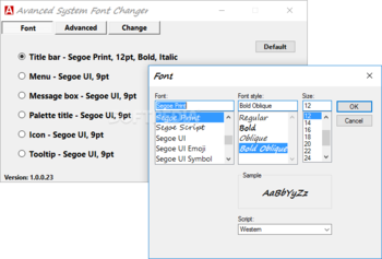 Advanced System Font Changer screenshot 2