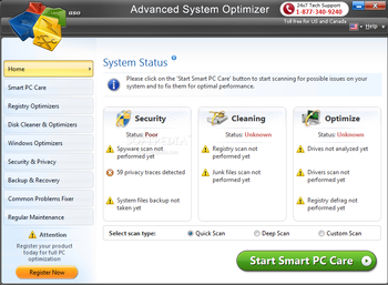 Advanced System Optimizer screenshot