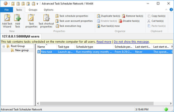 Advanced Task Scheduler Network screenshot