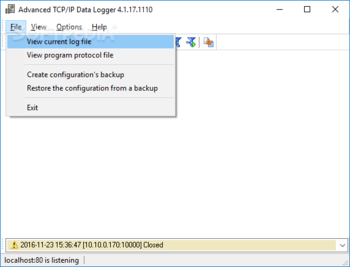 Advanced TCP/IP Data Logger screenshot 2