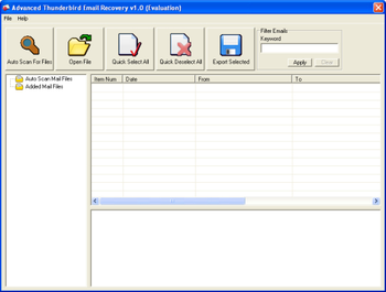 Advanced Thunderbird Email Recovery screenshot