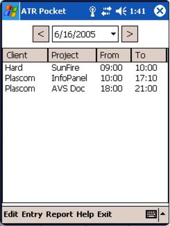 Advanced Time Reports Pocket screenshot