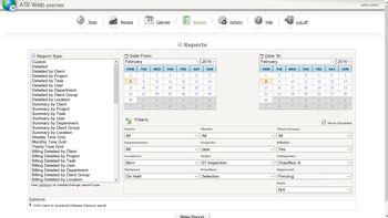 Advanced Time Reports Web Premier screenshot 2