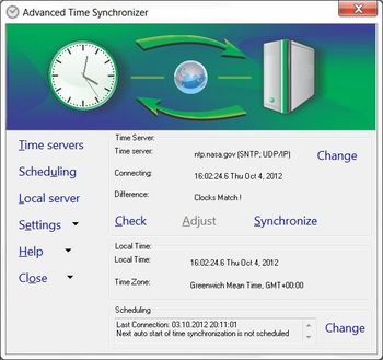 Advanced Time Synchronizer screenshot