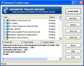 Advanced Tracks Eraser screenshot