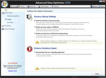 Advanced Vista Optimizer 2009 screenshot 17