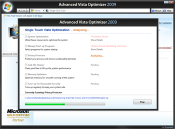 Advanced Vista Optimizer 2009 screenshot 2