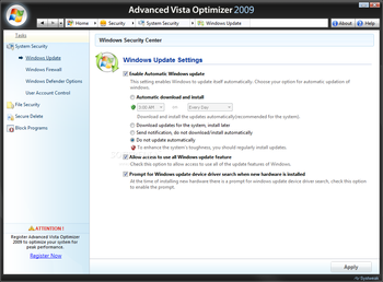Advanced Vista Optimizer 2009 screenshot 22