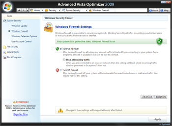 Advanced Vista Optimizer 2009 screenshot 23