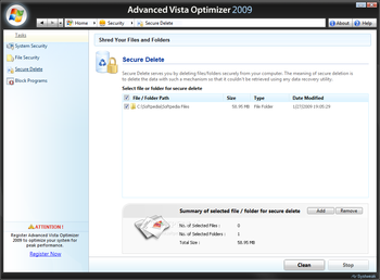 Advanced Vista Optimizer 2009 screenshot 28