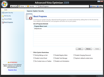 Advanced Vista Optimizer 2009 screenshot 29