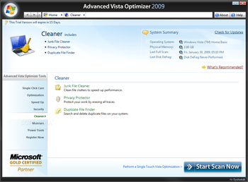 Advanced Vista Optimizer 2009 screenshot 30