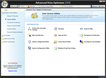 Advanced Vista Optimizer 2009 screenshot 37