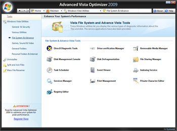 Advanced Vista Optimizer 2009 screenshot 38