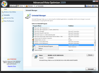 Advanced Vista Optimizer 2009 screenshot 42