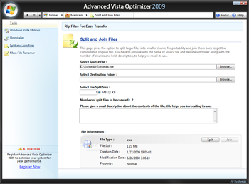 Advanced Vista Optimizer 2009 screenshot 43