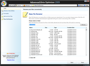 Advanced Vista Optimizer 2009 screenshot 44