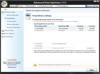 Advanced Vista Optimizer 2009 screenshot 5