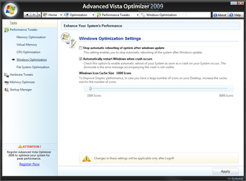 Advanced Vista Optimizer 2009 screenshot 7