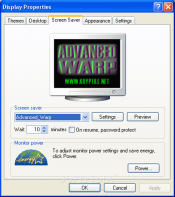 Advanced Warp Screensaver screenshot