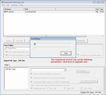 Advanced Web2Jpg Free screenshot 2