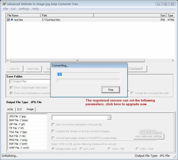 Advanced Website to image jpg bmp Free screenshot 2