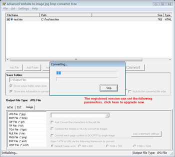 Advanced Website to image jpg bmp Free screenshot 3