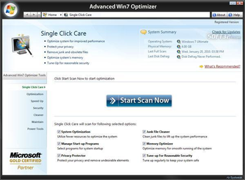 Advanced Win7 Optimizer screenshot 2