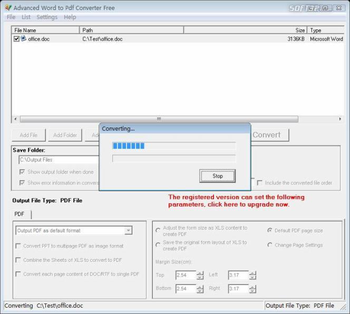 Advanced Word to Pdf Converter Free screenshot 3