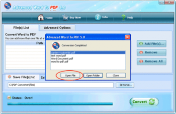 Advanced Word To PDF screenshot 3