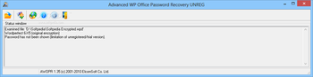 Advanced WordPerfect Office Password Recovery screenshot