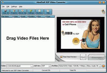 AdvdSoft 3GP Video Converter screenshot 3