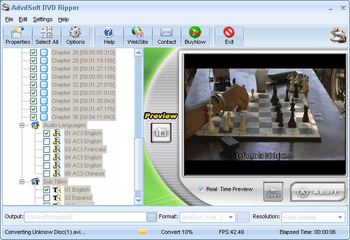 AdvdSoft DVD Ripper screenshot