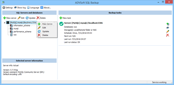ADVSoft SQL Backup screenshot