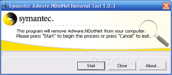 Adware.NDotNet Removal Tool screenshot