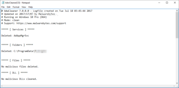 AdwCleaner screenshot 2