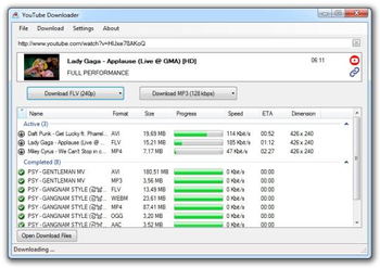 Aero Youtube Downloader screenshot