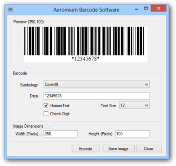 Aeromium Barcode Software screenshot